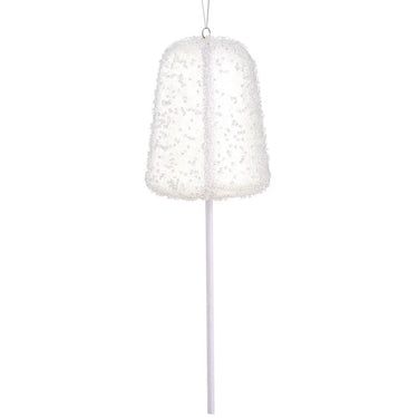 Beaded Gumdrop Pick Clear Silk by Allstate, 20-inch stem