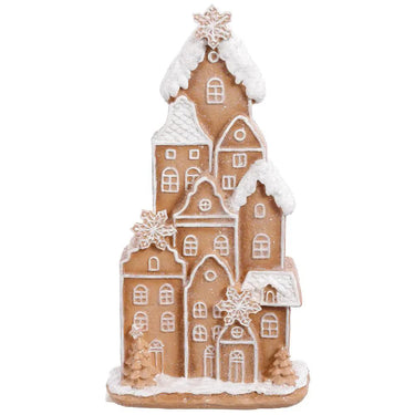 Allstate Snowed Gingerbread House Brown/White 8" - Seasonal & Holiday Decorations Merchandise