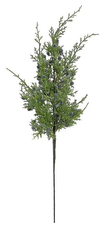 Silk Juniper Spray Blue, 18in, green foliage with blue berries by Select