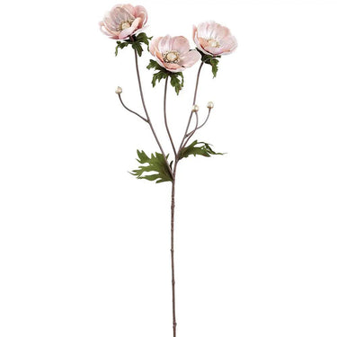 Allstate Luxe Velvet Anemone Spray Blush 29" - Artificial Flowering Plants Silk