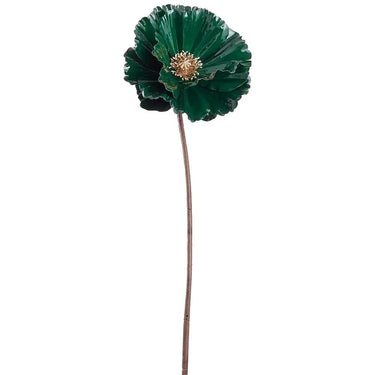 Allstate Porcelain-Look Poppy Stem Green 26" - Artificial Flowering Plants Silk