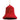 Bell ornament red flocked plastic, Allstate, 4.5in hanging decoration