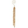 Allstate Metal Leaf Tassel Ornament Gold 8" - Holiday Ornaments Merchandise
