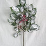 Select Snowy Berry Spray w/ Cones Green/White 21.65" - Artificial Non-Flowering Plants Silk