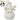 Lit snowman figurine by Allstate holding a wreath, white glitter, battery-operated lights, 7.75 in high.