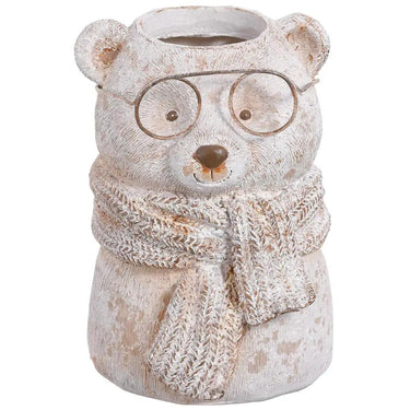 Allstate Bear Planter Antique White 6" - Planters Merchandise