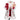 Santa figurine with gift box and bear, 18-inch Allstate merchandise, red suit with white fur trim and holly vines