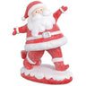 Red-White Glittered Santa figurine, 5.5-inch tall, holiday merchandise