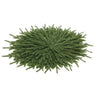 Willow Pine silk oval placemat, green, 26 inches for table setting