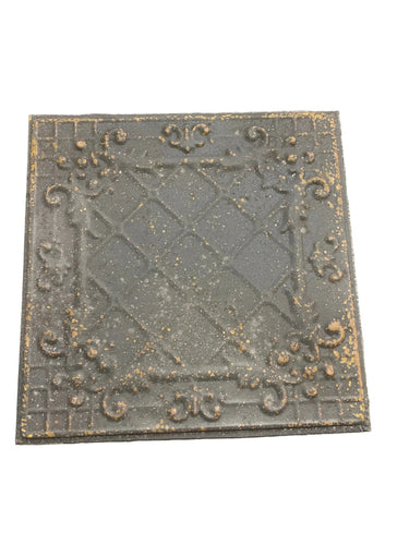 Park Hill Antique-Look Black Tin Tile 12” x 12” - Ceiling Tiles Art