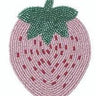 Hazel Mazel Beaded Strawberry Coaster (2 Asst) 4.75"L x 3.75"W - Coasters Merchandise