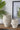 A&B Beige Sand-Cement Ridged Vase 7" x 9" - Vases Merchandise
