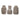 A&B Beige Sand-Cement Vase (3 Asst) 6"H - Vases Merchandise