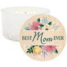 "Best Mom" Vanilla 3 - Wick Candle - Evergreen Home and Floral