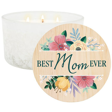 "Best Mom" Vanilla 3 - Wick Candle - Evergreen Home and Floral