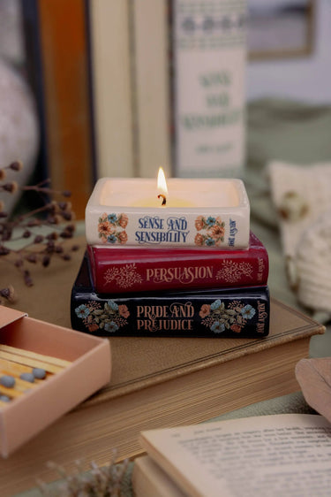 Steel Mill and Co. Jane Austen Bookstack Candle - Candles