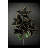 Light Garden Black-Gold Foam Flower Spray 31" - Artificial Flowering Plants Silk
