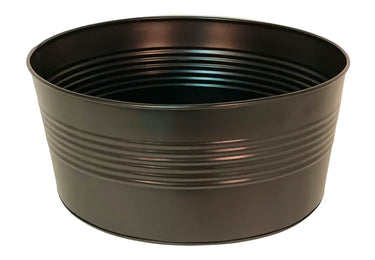 SNK Black Metal Dish Garden Container 8.5" x 4" - Planters Merchandise