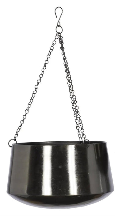 Deco Marché Black Metal Hanging Planter Large 7" - Planters Merchandise
