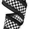 Black/White Mini Check Satin Ribbon 2.5" X 10Yd - Evergreen Home and Floral
