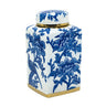 A&B Blue and White Porcelain Lidded Jar 5.5" x 10.5" - Decorative Jars Merchandise