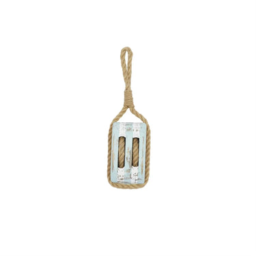 Deco Marché Blue Wood Rope Pulley 14"H x 5"W - Uncategorized Merchandise