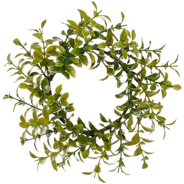 Boxwood Candle Ring Green 4.5" - Evergreen Home and Floral