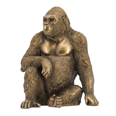 Bronze Gorilla Statue 8.5"H - Evergreen Home and Floral