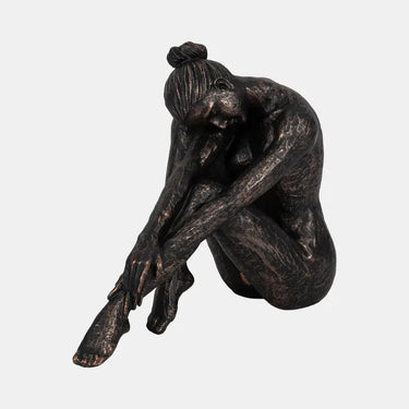 Sagebrook Bronze Resting Ballerina Statue 11" - Figurines Merchandise