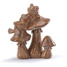 Brown Frog on Mushrooms Figurine 6.25" x 7"H - Evergreen Home and Floral
