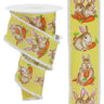 Craig Bachman Bunnies w/ Carrots/Drift Ribbon 2.5" x 10 Yd - Uncategorized Ribbon