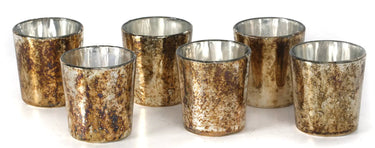 SNK Burnt Gold Mercury Votive Holder 2.5" - Candle Holders Merchandise