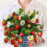 FreshCut Paper LLC Strawberry Blossom Pop-Up Greeting Card - Greeting Cards Merchandise