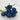 Le Fleur Cabbage Rose Bush Blue 19" - Uncategorized Silk