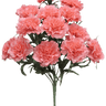Golden Bell Carnation Bush Coral 18" - Artificial Flowering Plants Silk