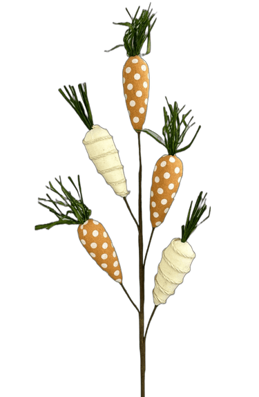 Liberty Floral Carrot Spray 28" - Uncategorized Silk