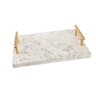 Ganz/CBK Faux Marble Tray with Gold Small 13x9" - Decorative Trays Merchandise