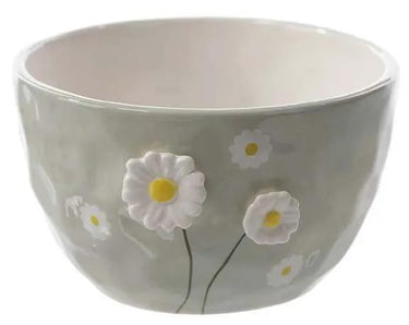 Special T Ceramic Raised Flower Bowl 6"D - Decorative Bowls Merchandise