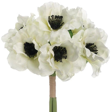 Allstate Anemone Bundle x6 White 12" - Uncategorized Silk
