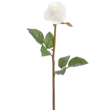Allstate Rose Bud Spray Real Touch White 23" - Uncategorized Silk