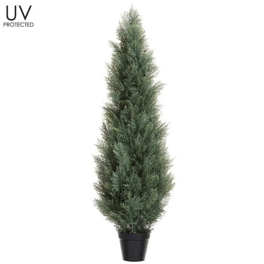 Allstate UV Cedar Topiary In Pot Grey-Green 60" - Artificial Trees Silk