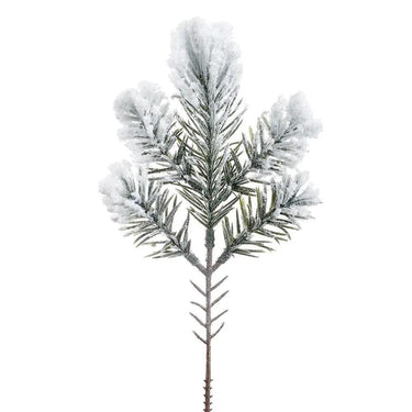 Allstate Snowed Pine Spray White 10" - Artificial Non-Flowering Plants Silk