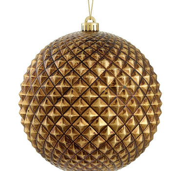 Allstate Antique Plastic Ball Ornament Bronze 8" - Holiday Ornaments Merchandise