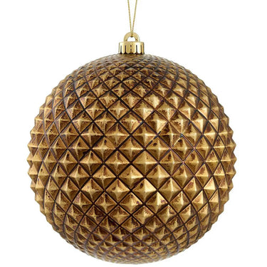 Allstate Antique Plastic Ball Ornament Bronze 8" - Holiday Ornaments Merchandise