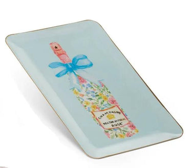 RAZ Champagne Fleur Tray (2 Sizes) 10-12" - Uncategorized Merchandise
