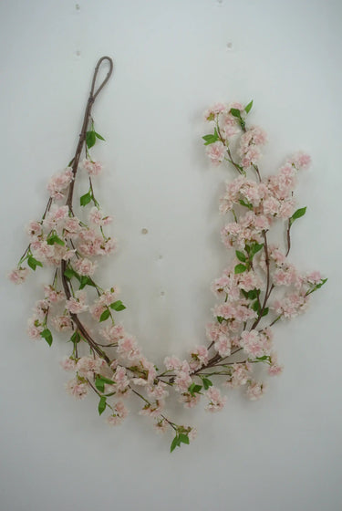 Golden Bell Cherry Blossom Garland Pink 5.3' - Garlands Silk