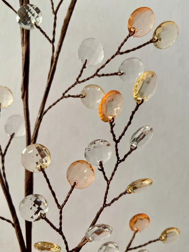 Light Garden Clear/Champagne Acrylic Bead Spray - Uncategorized Silk