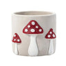 Napco Concrete Red-White Mushroom Planter 4.75" x 4.75" - Uncategorized Merchandise