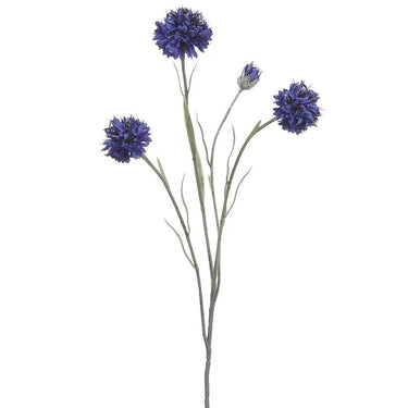 Allstate Cornflower Spray Blue 24" - Artificial Flowering Plants Silk