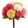 Allstate Dahlia Bundle Mixed Colors 15" - Artificial Flowering Plants Silk